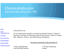 Tablet Screenshot of chemicaljobs.com